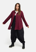 Chemisier long décontracté en mélange chanvre-coton 'Elure'