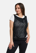 Kekoo Πλεκτή Κάπα Ασύμμετρη 'Cotton'