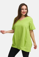 Longshirt van linnen in ballon silhouet 'Venti'