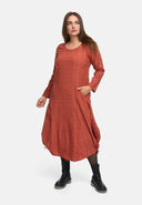 Klänning i A-linje med rynkning 'Ferina'