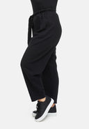 Byxor med knytskärp i hampa-bomullsblandning 'Elure'