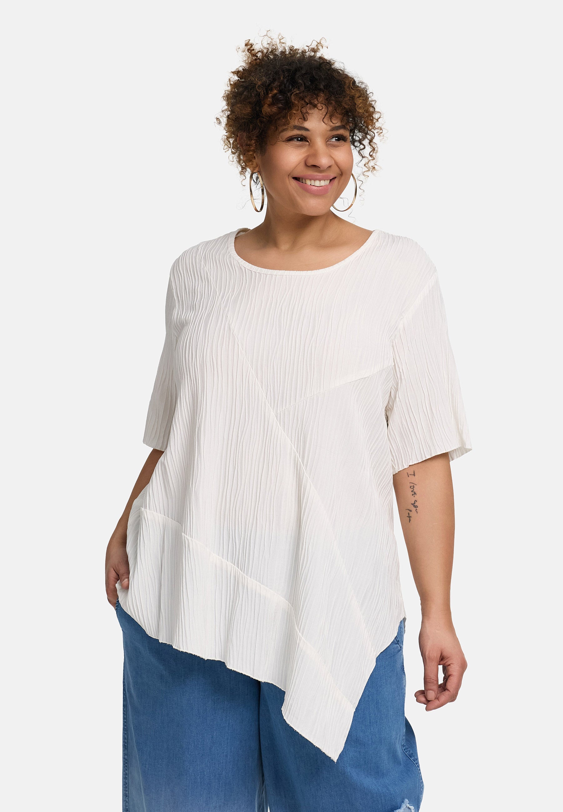 Tunique « Crissa » – plissée, légère et modernement asymétrique – Kekoo Store