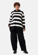 'Vella' knitted pullover – soft cotton blend with wool content