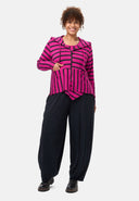 'Sienna' Veste - Stretch viscose, mélange de rayures