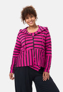'Sienna' Veste - Stretch viscose, mélange de rayures