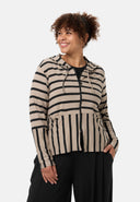 'Sienna' Veste - Stretch viscose, mélange de rayures