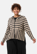 'Sienna' Veste - Stretch viscose, mélange de rayures