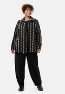 'Karena' veste-chemise - stretch coton, motif rayures