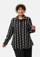 'Karena' veste-chemise - stretch coton, motif rayures