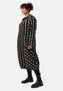 'Karena' robe - stretch coton, motif rayures