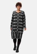 'Karina' Robe - Encolure en V & motif carreaux moderne
