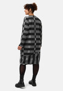 'Karina' Robe - Encolure en V & motif carreaux moderne