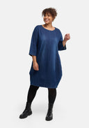 'Denira' robe jean – forme ballon, longueur genoux