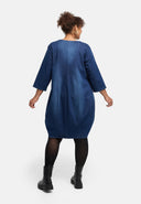 'Denira' robe jean – forme ballon, longueur genoux