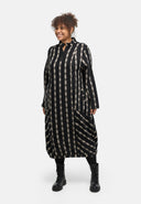 'Karena' robe - stretch coton, motif rayures