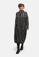 'Karena' robe - stretch coton, motif rayures