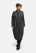 'Karena' robe - stretch coton, motif rayures