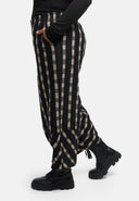'Karena' pantalone - cotone stretch, motivo a righe