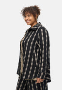 'Karena' veste-chemise - stretch coton, motif rayures