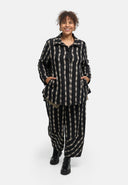 'Karena' veste-chemise - stretch coton, motif rayures