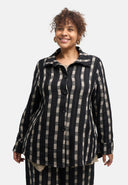 'Karena' veste-chemise - stretch coton, motif rayures