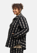 'Karena' veste-chemise - stretch coton, motif rayures