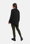 'Seriva' Tunic – A-Line with Shawl Collar & Diagonal Panel