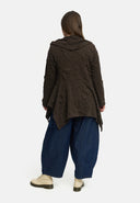 'Brunel' Tunic – short form, nobly textured & shirt collar