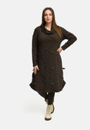 'Brunel' Robe – Col bénitier, fronces latérales & longueur midi