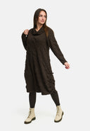 'Brunel' Robe – Col bénitier, fronces latérales & longueur midi