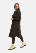 'Brunel' Robe – Col bénitier, fronces latérales & longueur midi