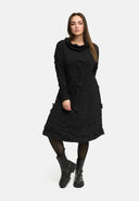 'Brunel' Robe – Col bénitier, fronces latérales & longueur midi