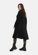 'Brunel' Robe – Col bénitier, fronces latérales & longueur midi