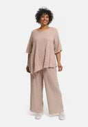 Pantalon large 'Camilla' – naturel, confortable et polyvalent