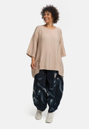 'Alessia' tunique – viscose de bambou, coupe trapèze, ourlet à pointes