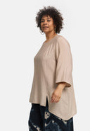 'Alessia' tunique – viscose de bambou, coupe trapèze, ourlet à pointes