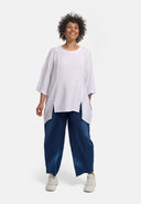 'Alessia' tunique – viscose de bambou, coupe trapèze, ourlet à pointes