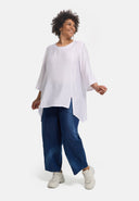 'Alessia' tunique – viscose de bambou, coupe trapèze, ourlet à pointes