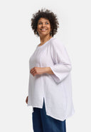 'Alessia' tunique – viscose de bambou, coupe trapèze, ourlet à pointes