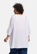 'Alessia' tunique – viscose de bambou, coupe trapèze, ourlet à pointes
