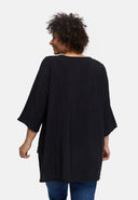 'Alessia' tunique – viscose de bambou, coupe trapèze, ourlet à pointes