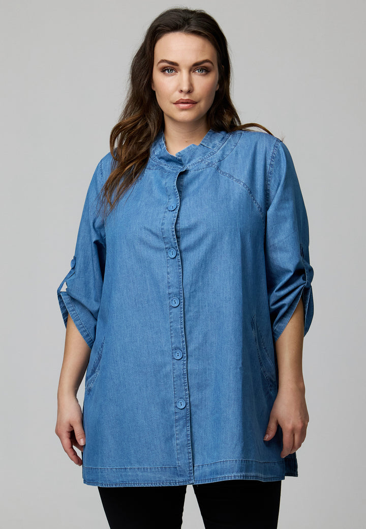 Kekoo Bluse 'Denim'