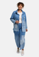 Bluzka 'Sky' – Premiumowy Dżins, Łaty i Rozciągliwość