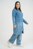 Płaszcz 'Sky' – Wysokiej jakości dżins, cieniowane barwienie i rozciągliwość