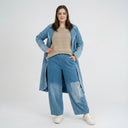 Płaszcz 'Sky' – Wysokiej jakości dżins, cieniowane barwienie i rozciągliwość