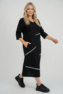 Sukienka midi 'Saria' – czysta, wygodna i naturalna