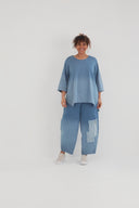 « Sky » Hose – denim premium, patch et extensible